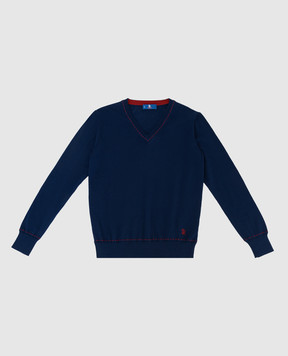 Stefano Ricci Дитячий пуловер з вовни з візерунком KY02019V01Y18405