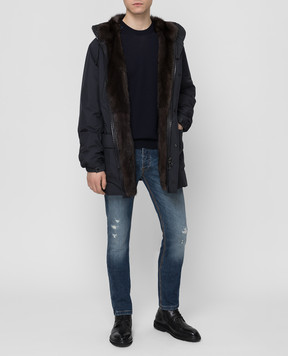 Seraphin Синя парка з хутром соболя 22801H9FZ6951