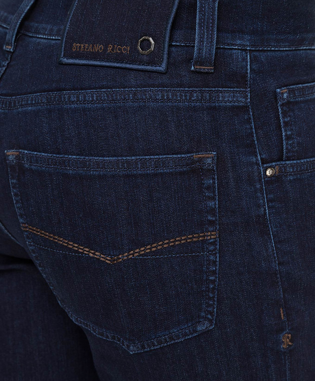 Stefano Ricci Темно-сині джинси MFT14R1140E14BL зображення 5