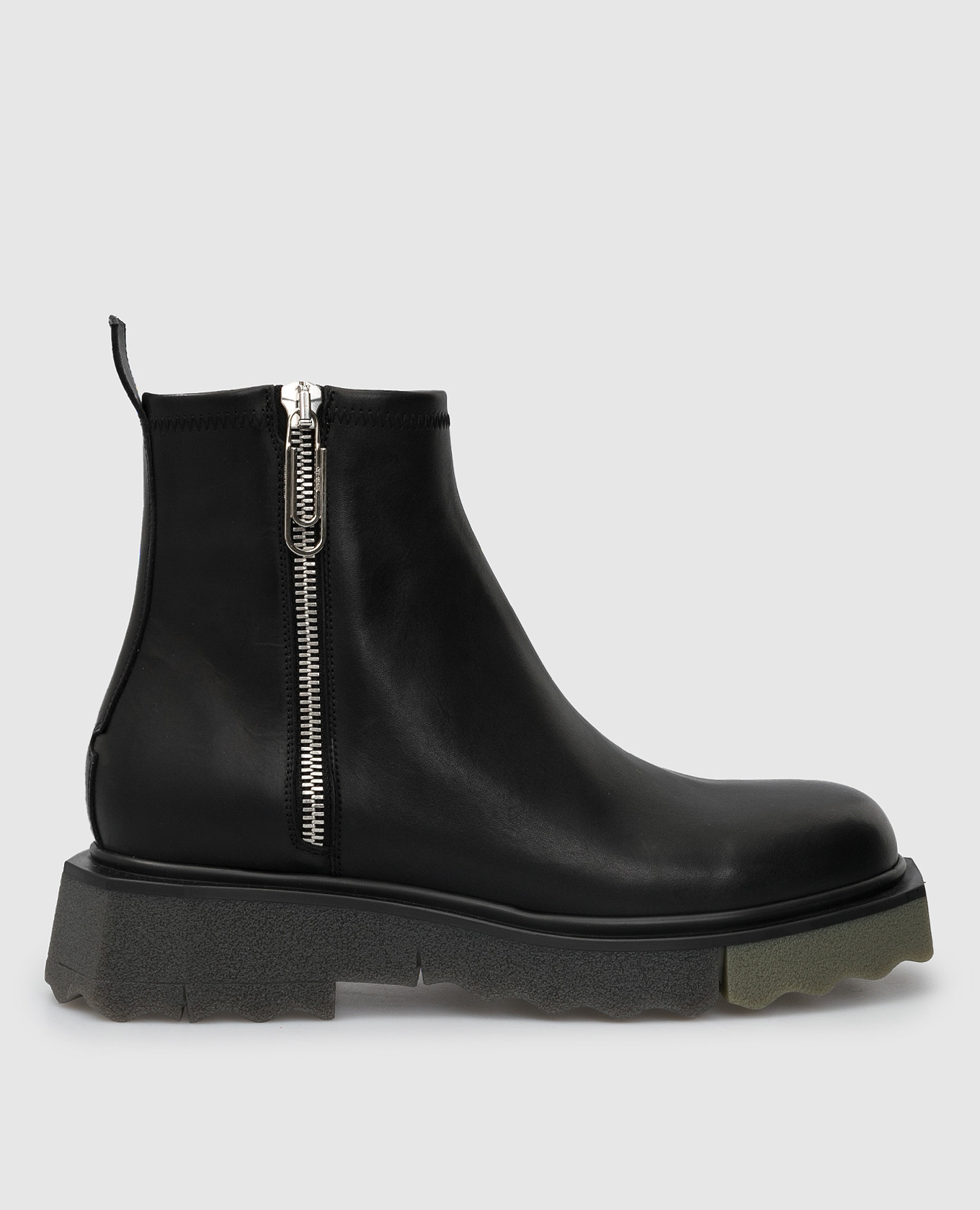 Off-White - Black leather boots OMID004F21LEA001 - buy with European ...