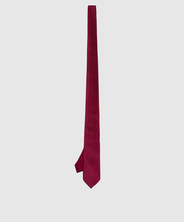 Stefano Ricci Дитячий бордовий шовковий галстук в візерунок YCP12UUNIR зображення 2