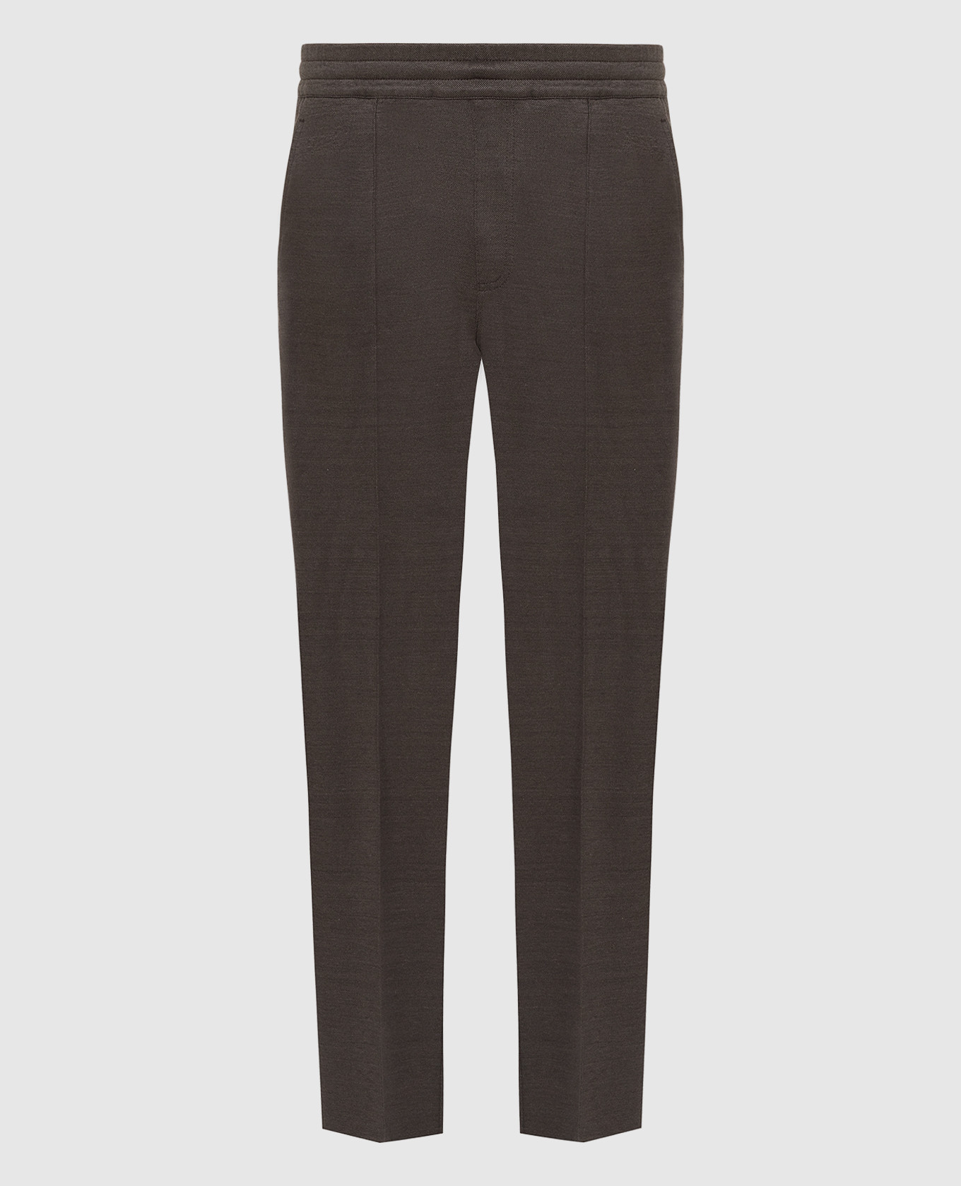 

Брюки из шелка и льна Brioni, Темно-зеленый, Повседневные брюки casual