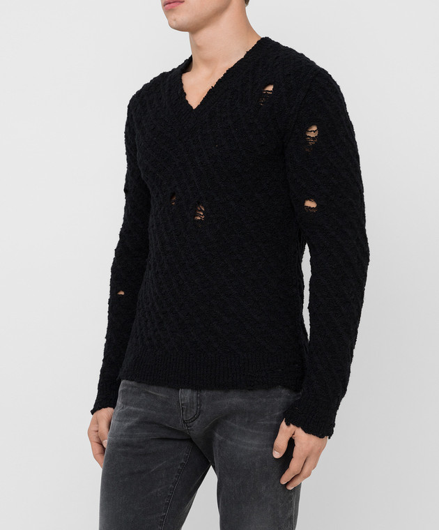 Dolce&Gabbana Черный свитер из шерсти GXC15TJAM6R изображение 3