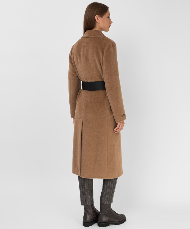 Peserico Бежевое пальто из альпаки и шерсти S20050A03195 изображение 4