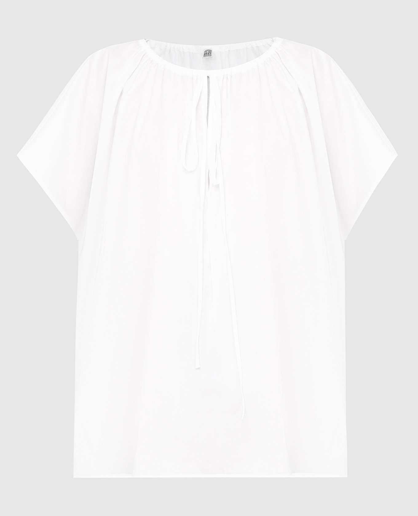 

Блуза oversize с завязками, Белый, Блузы