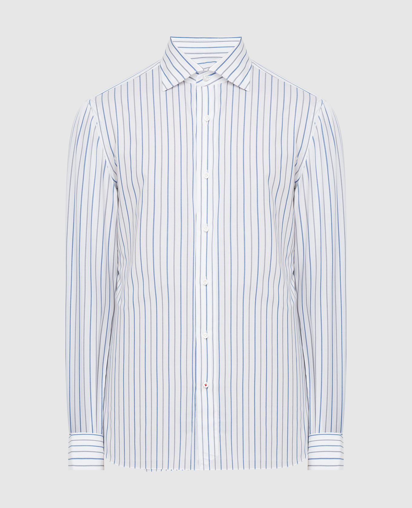 

Белая рубашка ISAIA, Белый, С принтом