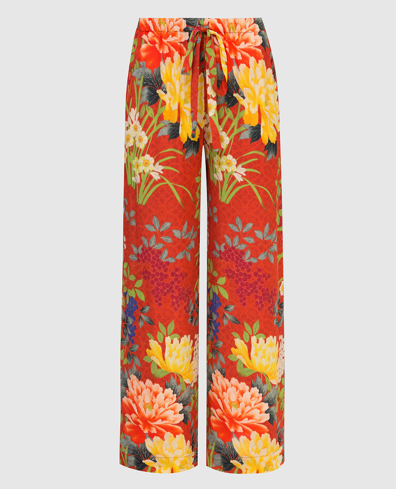 

Брюки с цветочным узором Etro, Красный, Повседневные брюки casual