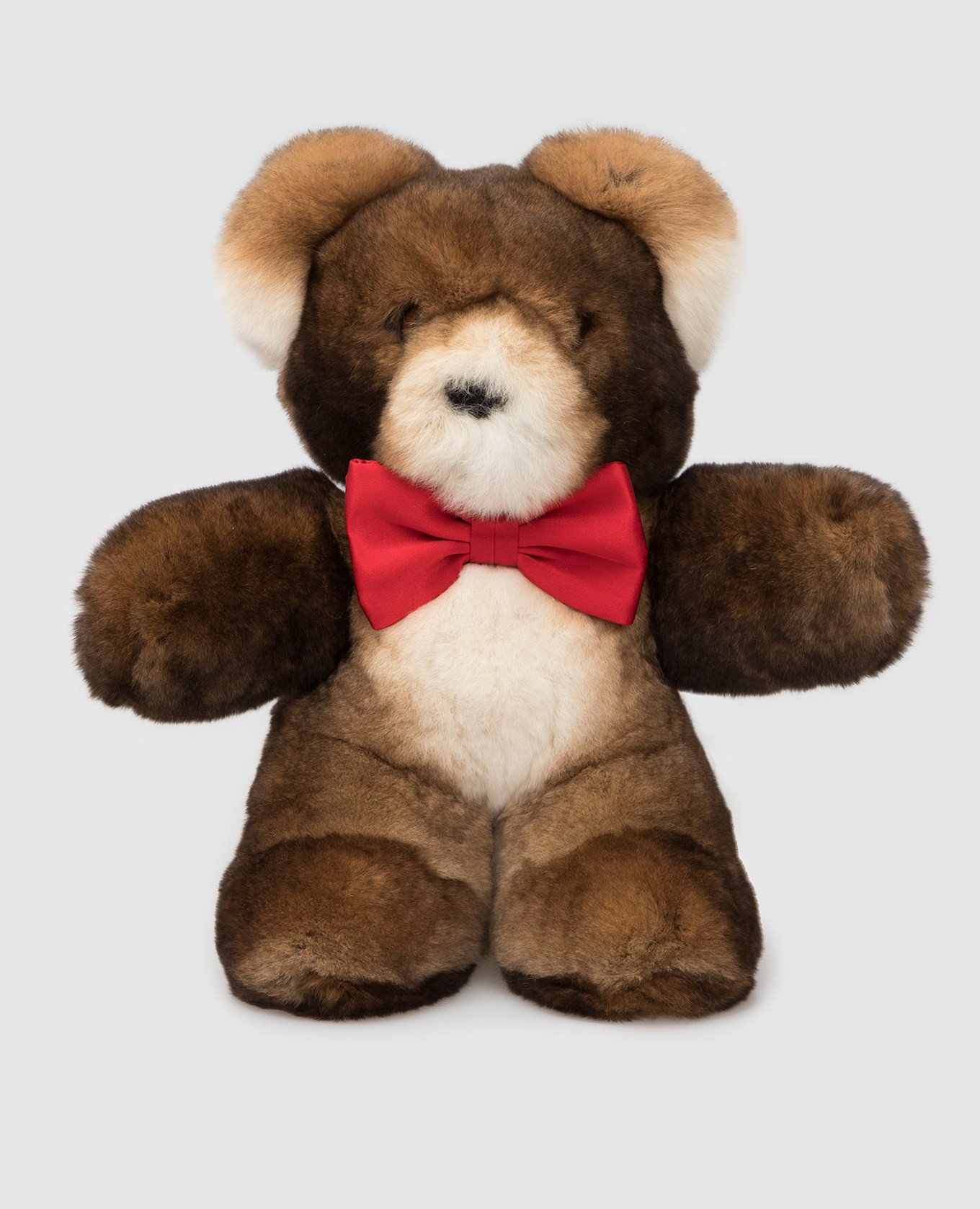 

Детская коричневая игрушка Teddy Bear из меха кролика, Коричневый, Игрушки