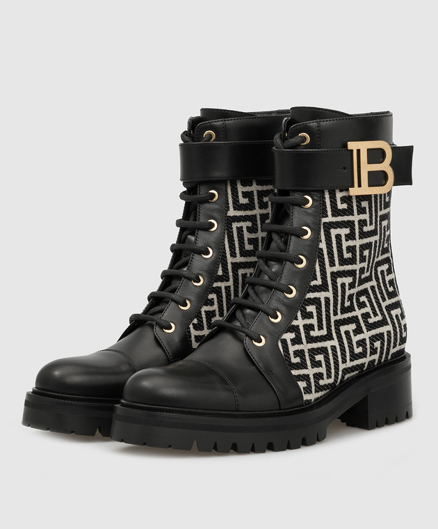 Balmain Кожаные высокие ботинки Ranger WN1TC502TJML изображение 3