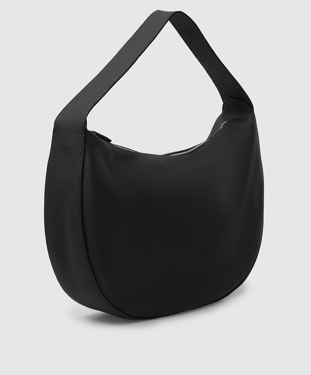 The Row Allie Black Leather Hobo Bag W1287L133 image 3
