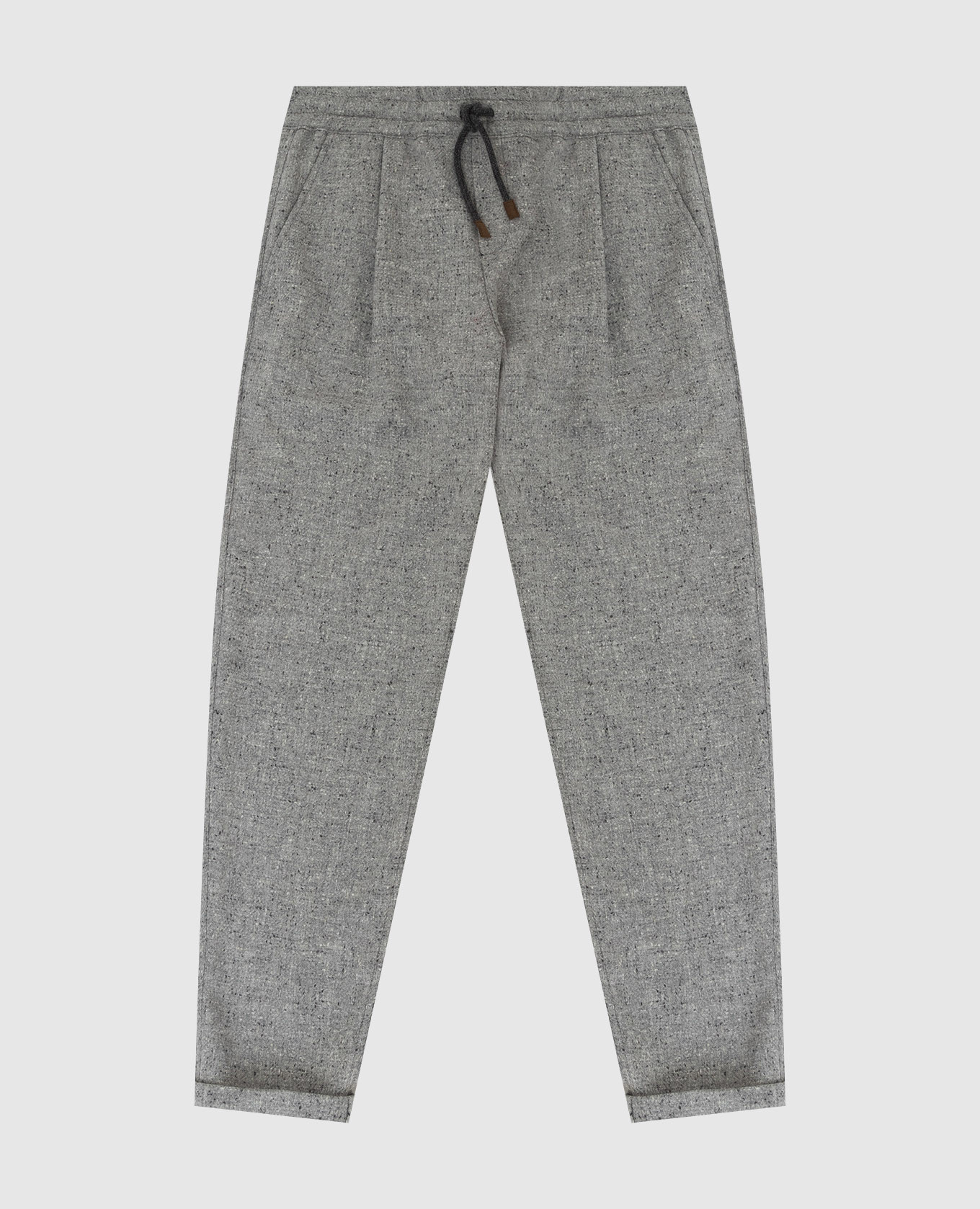 

Детские светло-серые брюки из шерсти и кашемира, Светло-серый, Повседневные брюки casual