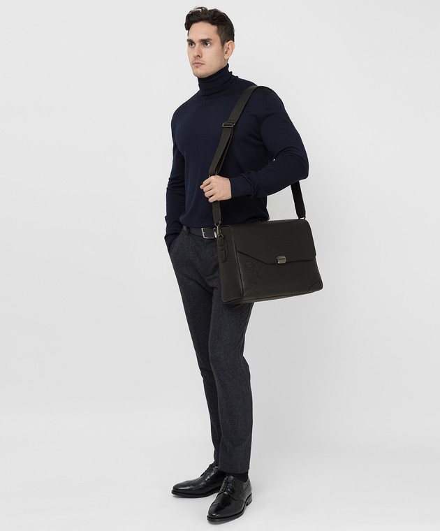 Stefano Ricci Кожаная сумка-мессенджер с вышивкой монограммы ND192R3TUMR изображение 2