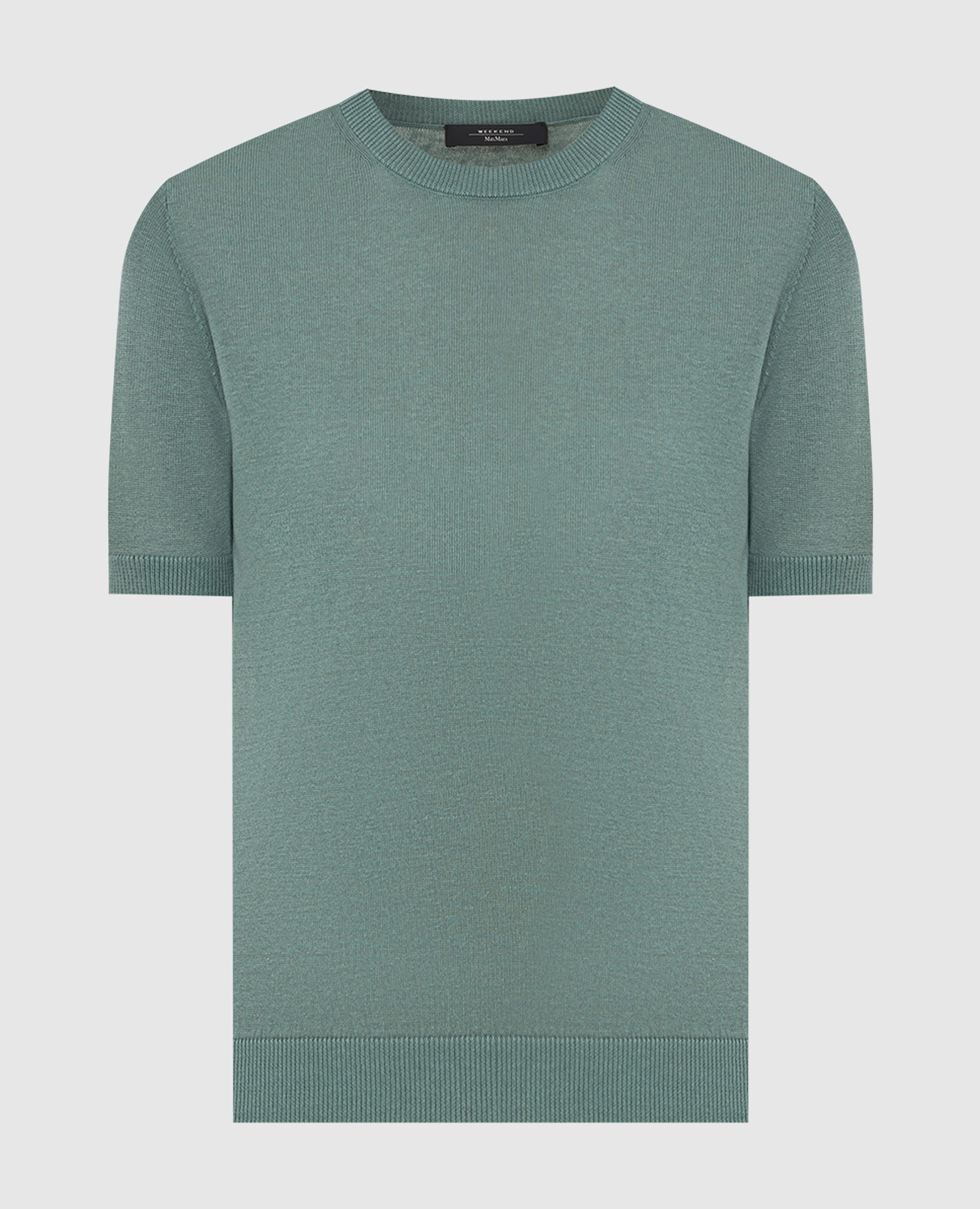 

Футболка из шелка и льна Max Mara Weekend, Зеленый, Футболки