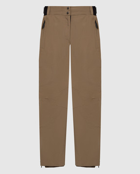 Yves Salomon Army Світло-коричневі гірськолижні штани 22WFP075XXM20W