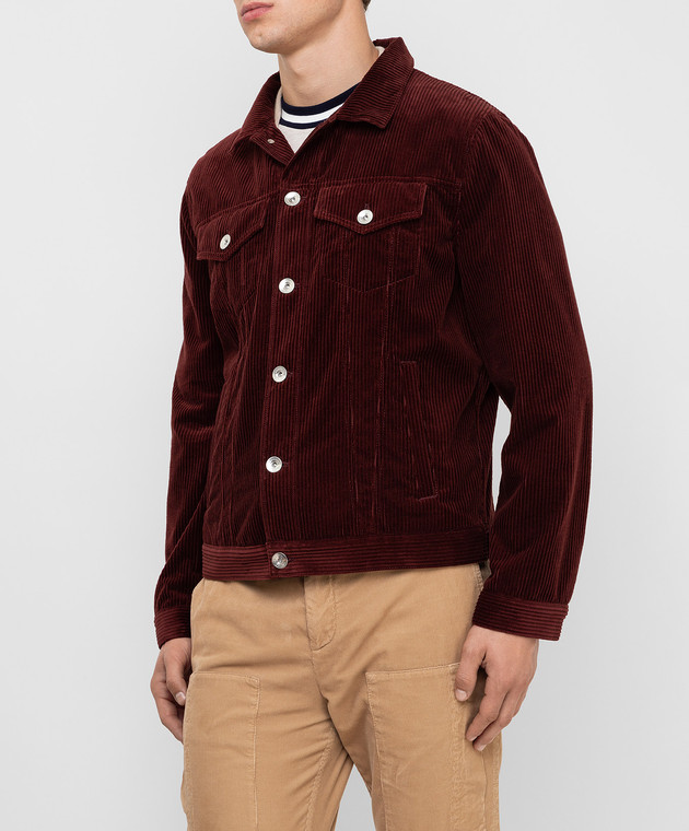 Brunello Cucinelli Бордовая куртка MQ4086852 изображение 3