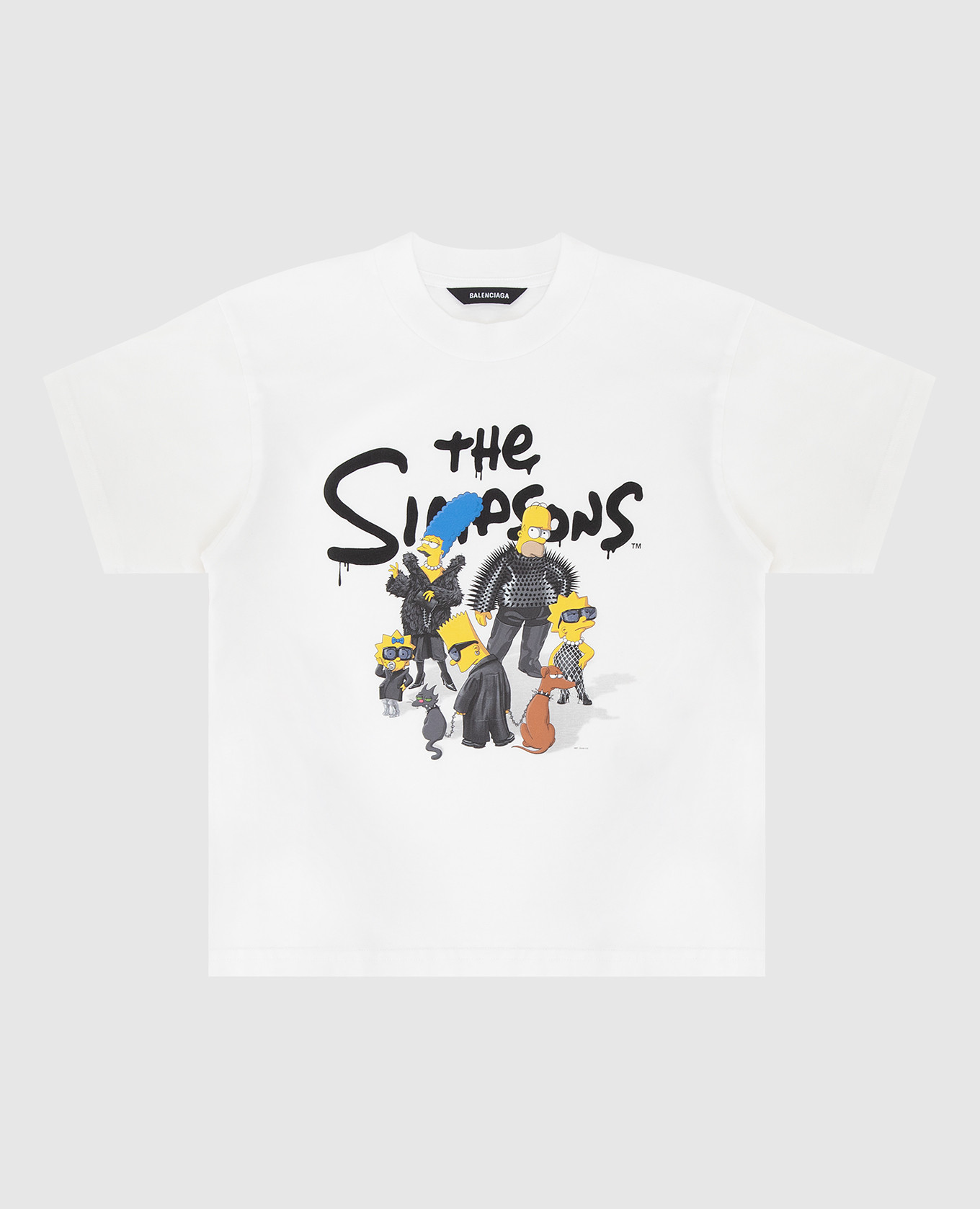 Детская белая футболка с принтом Simpsons