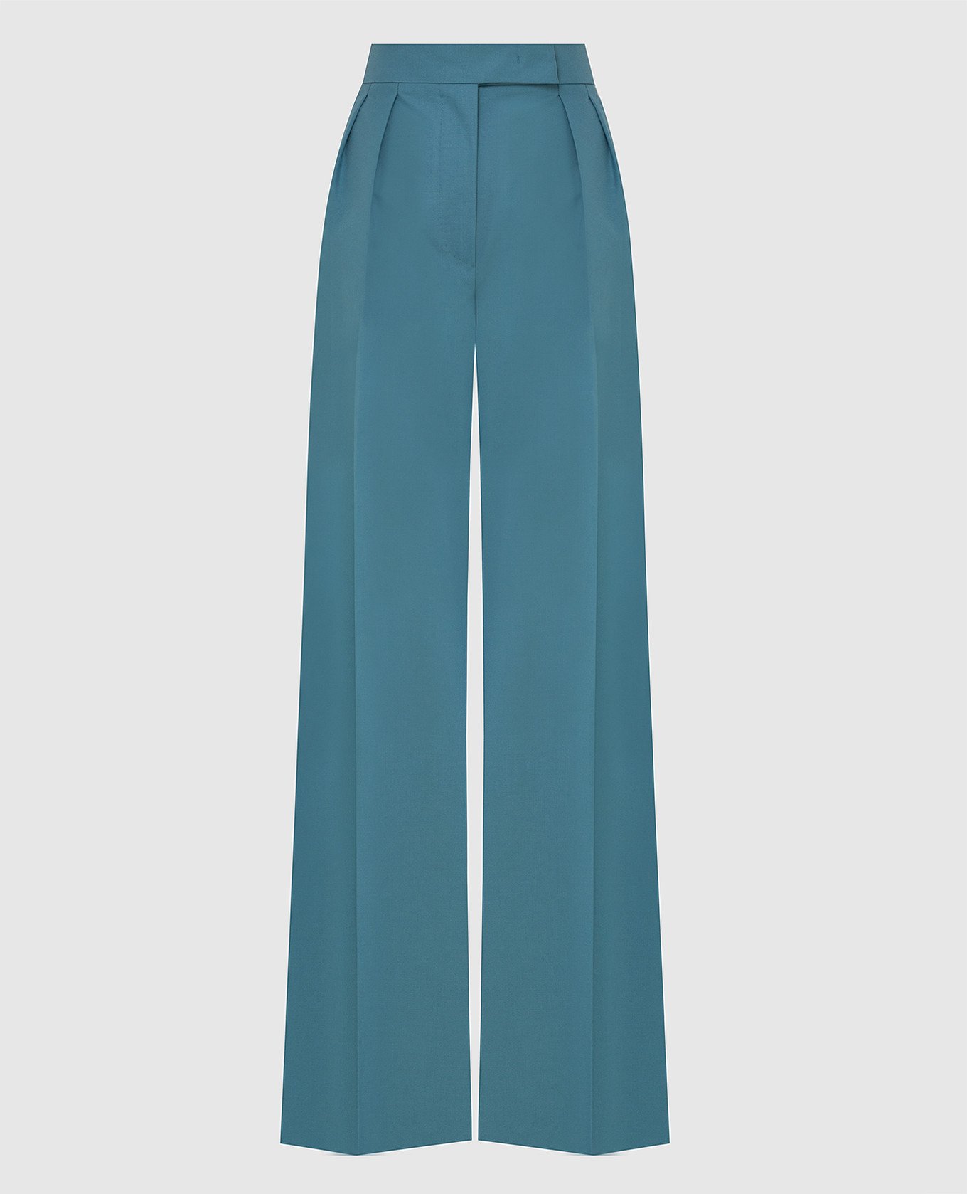 

Бирюзовые палаццо Max Mara, Бирюзовый, Прямые и широкие брюки