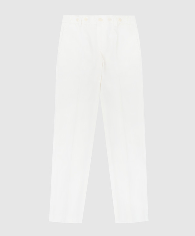 Stefano Ricci Детские белые брюки Y1T9000000CT001D