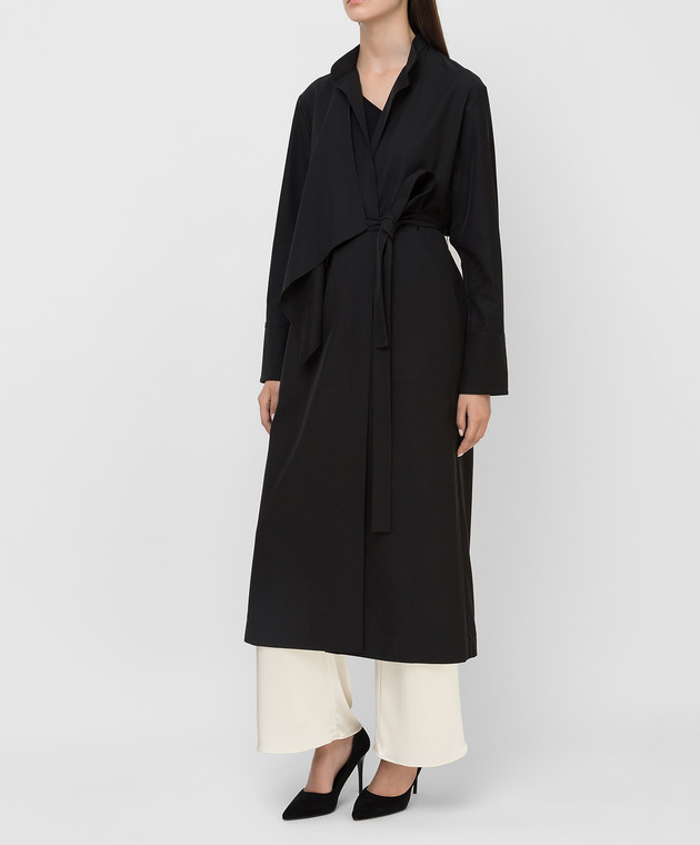Deveaux Черное пальто W202100SM6 изображение 3