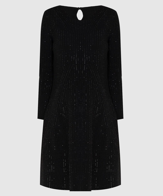 Ermanno Scervino Черное платье с кристаллами D395Q303CTPLX