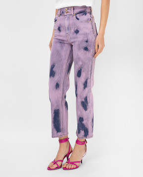 Versace Jeans Couture Бузкові джинси з ефектом тай-дай A1HWA0TNAOB7Z