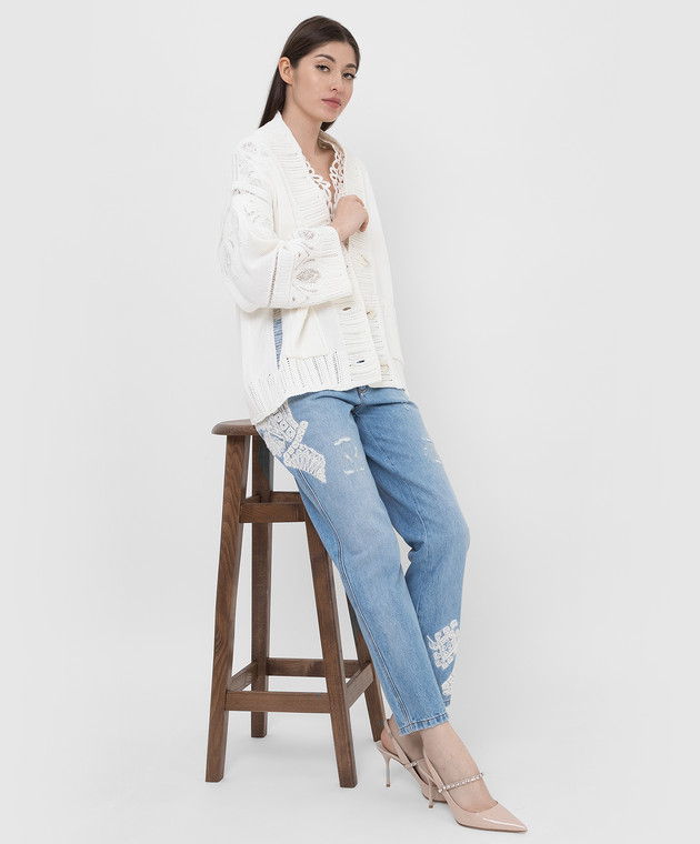 Ermanno Scervino Кардиган с ажурными вставками D405M318APCRI изображение 2