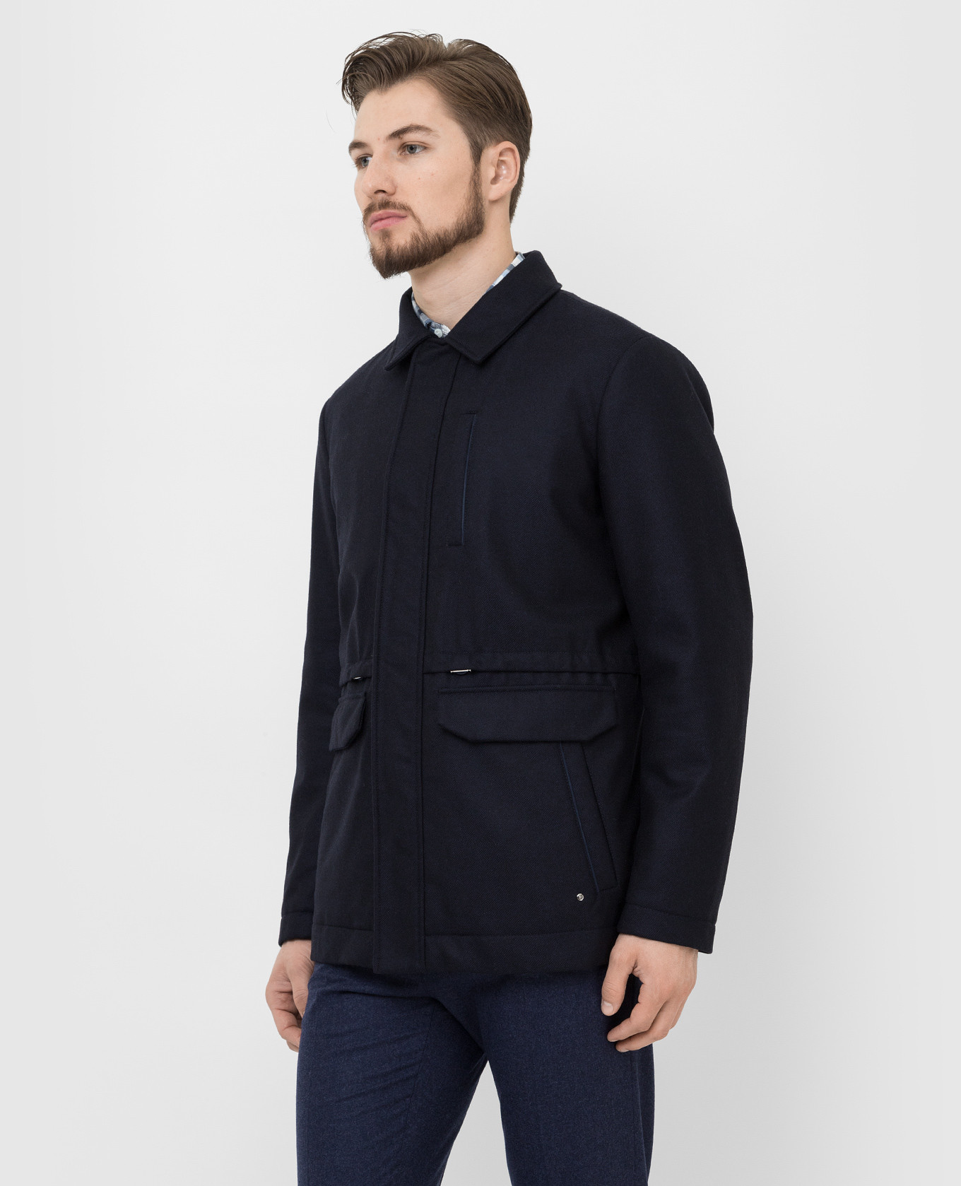Stefano Ricci Темно-синяя куртка из шерсти и кашемира M7J1400110MA0020 изображение 3