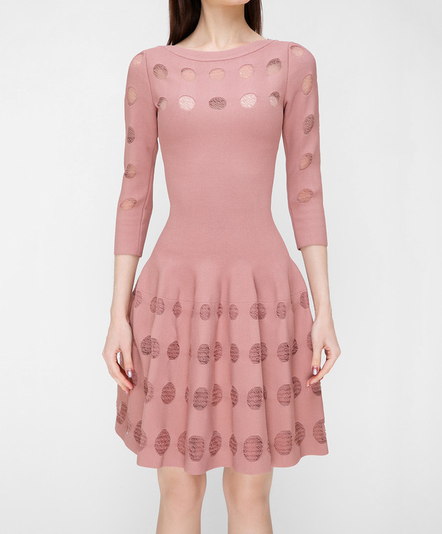 Azzedine Alaia Рожеве плаття з перфорацією 7S9RH14CM299 зображення 3
