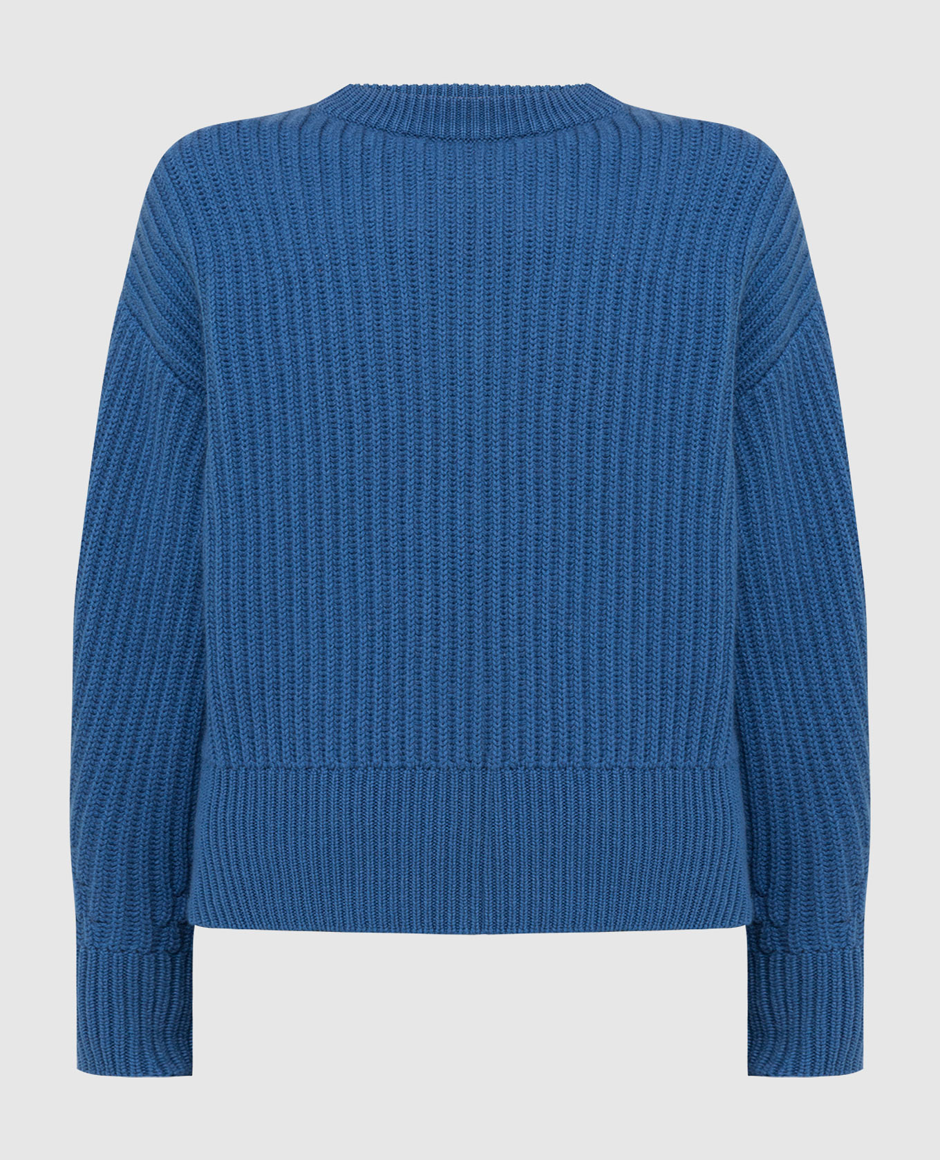 Blue wool and cashmere sweater