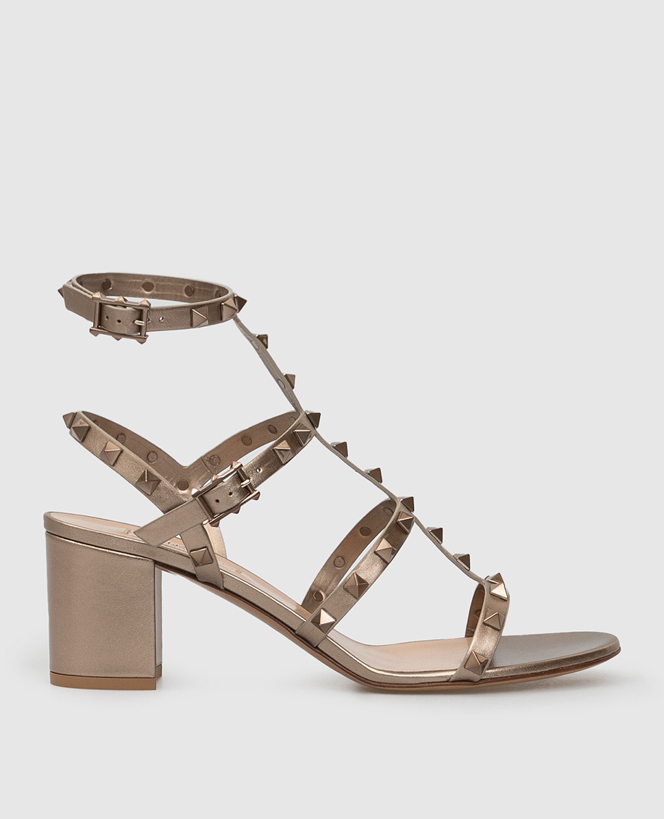 

Золотистые кожаные босоножки Valentino, Золотистый, Босоножки