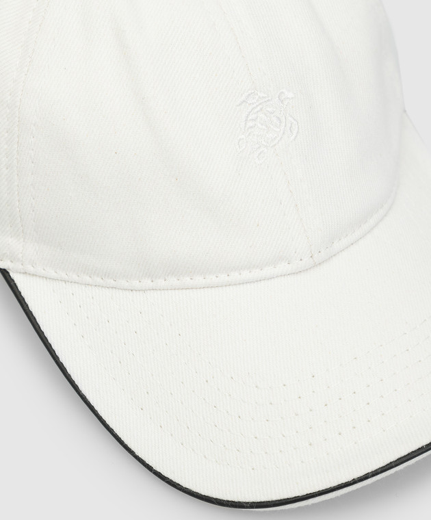 Vilebrequin Біла кепка з вишивкою емблеми логотипу CPIH0400w зображення 4