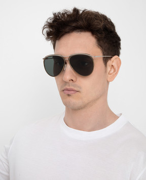 Alexander McQueen Зелені сонцезахисні окуляри-авіатори AM0115S30001841