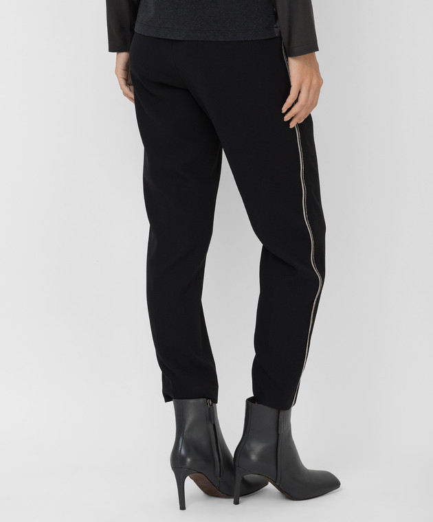 Peserico Черные брюки с цепочками P04189D01974 изображение 4
