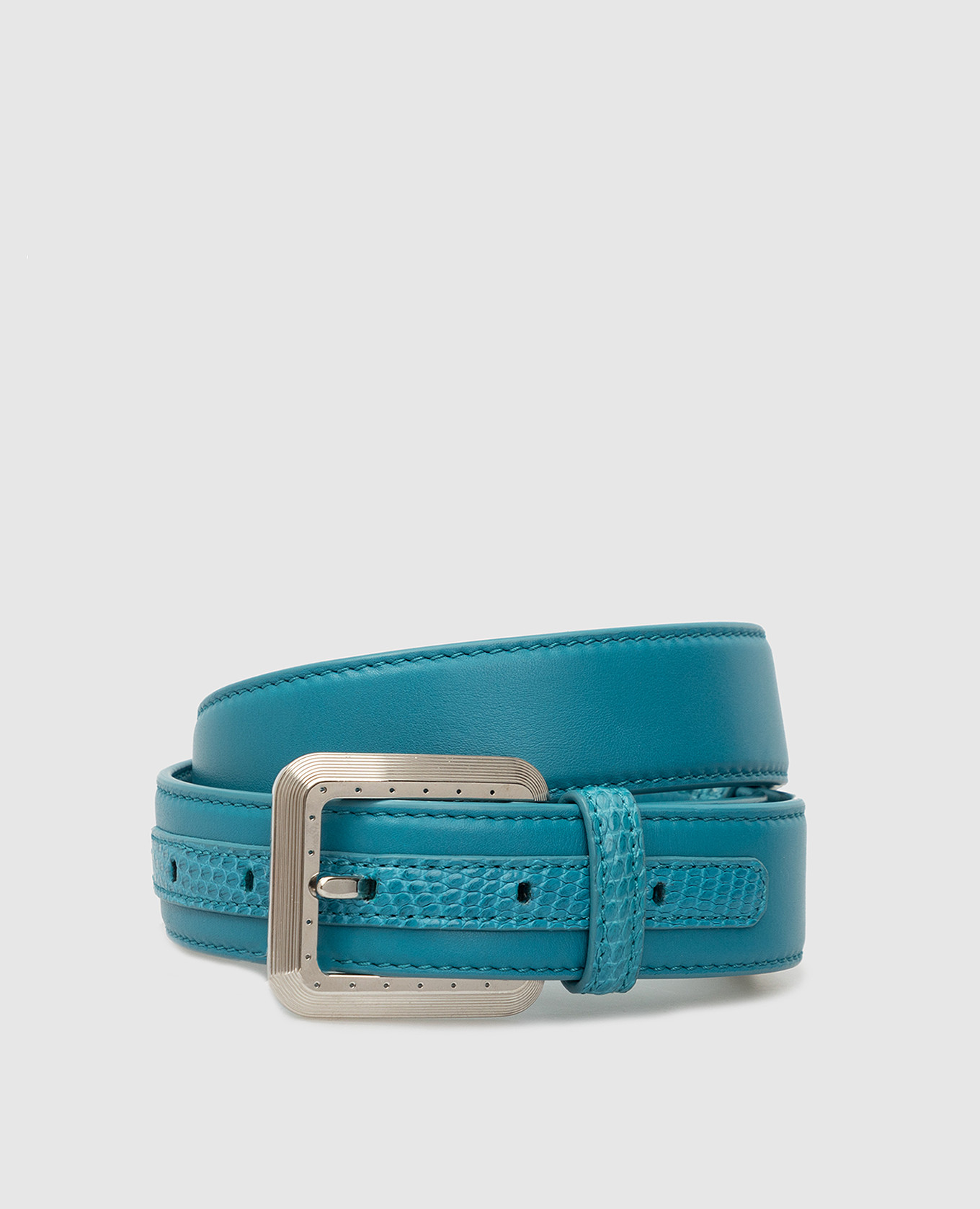 Children's turquoise leather belt