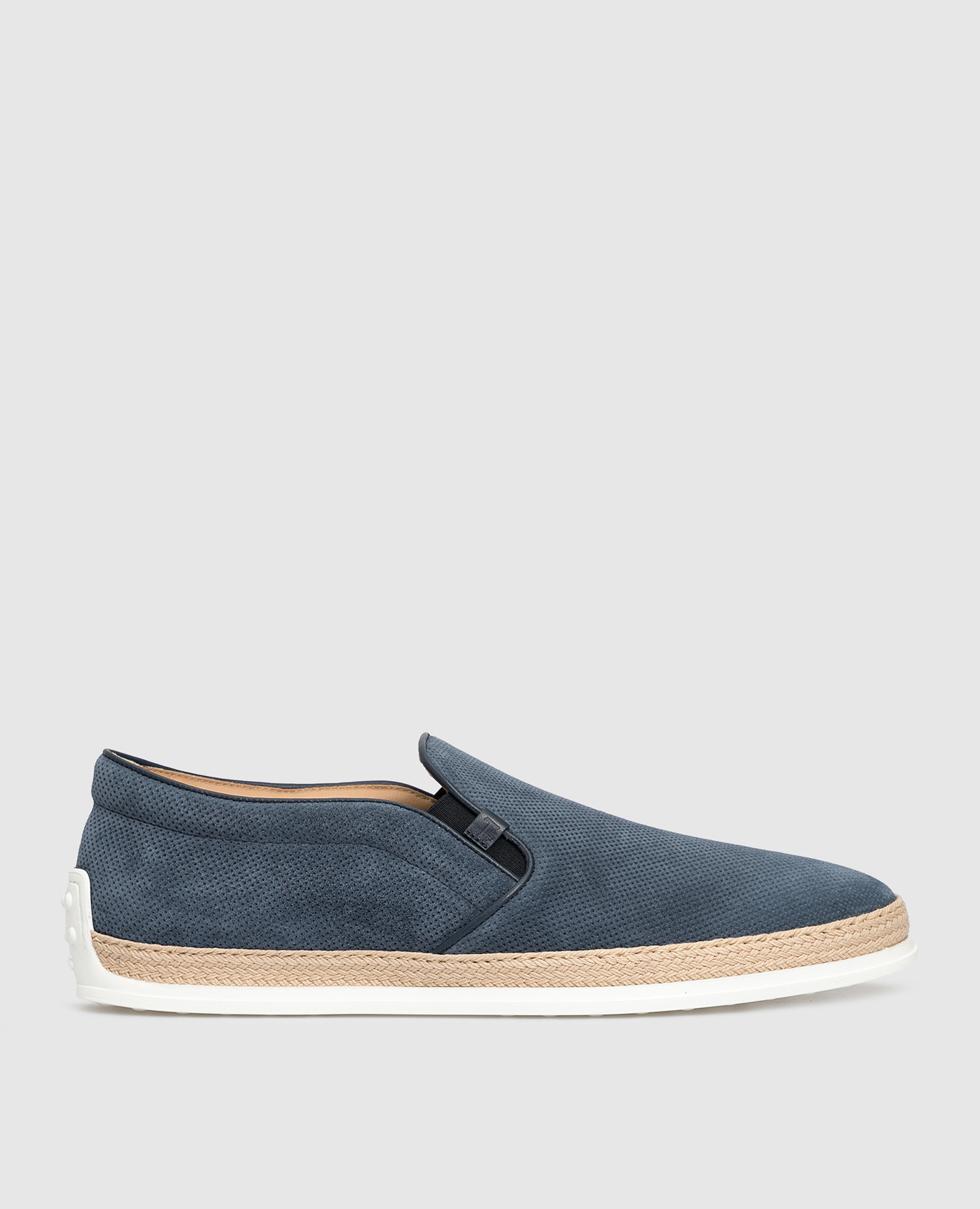 

Синие замшевые слипоны Tods, Синий, Слипоны