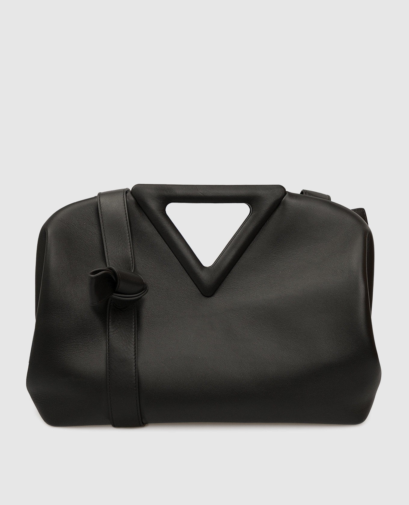 

Черная кожаная сумка-тоут Point Bottega Veneta, Черный, Сумки