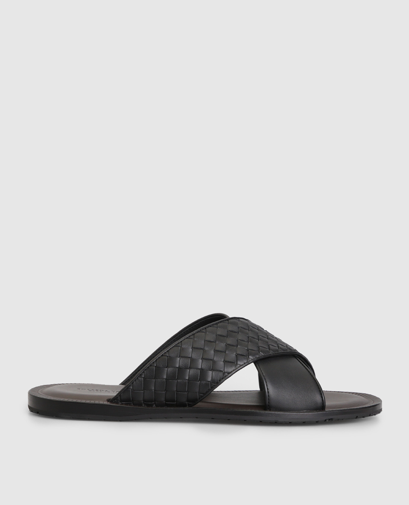 

Черные кожаные шлепанцы Bottega Veneta, Черный, Шлепанцы