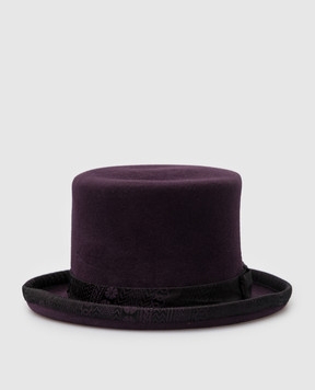 Stefano Ricci Детская фиолетовая шляпа из шелка YVF4197PHC2938