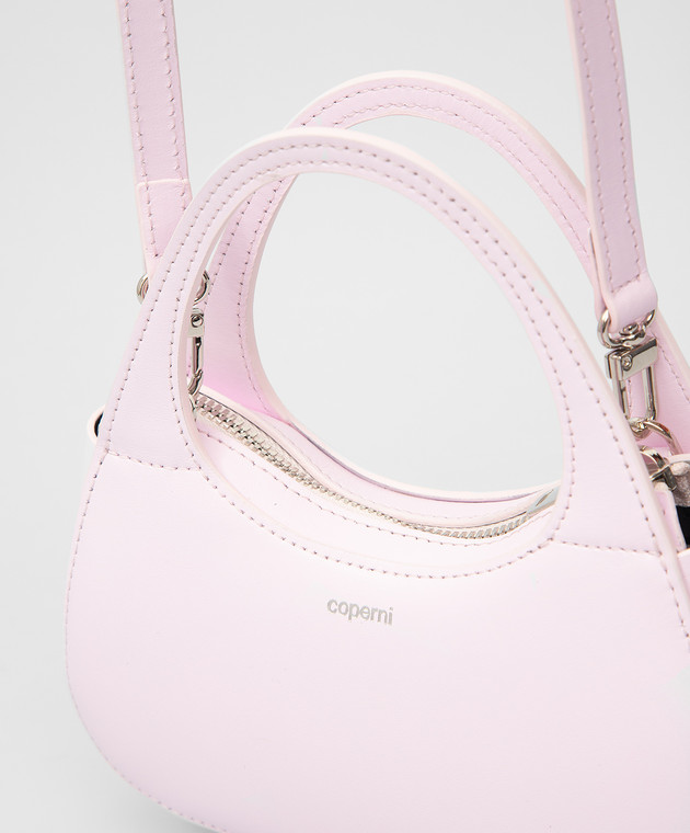 Coperni Рожева шкіряна сумка Micro Baguette Swipe COPP21BA17405 зображення 5