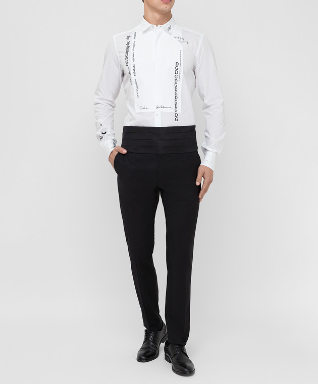 Dolce&Gabbana Черные брюки из шерсти GY6IETFUBFA изображение 2