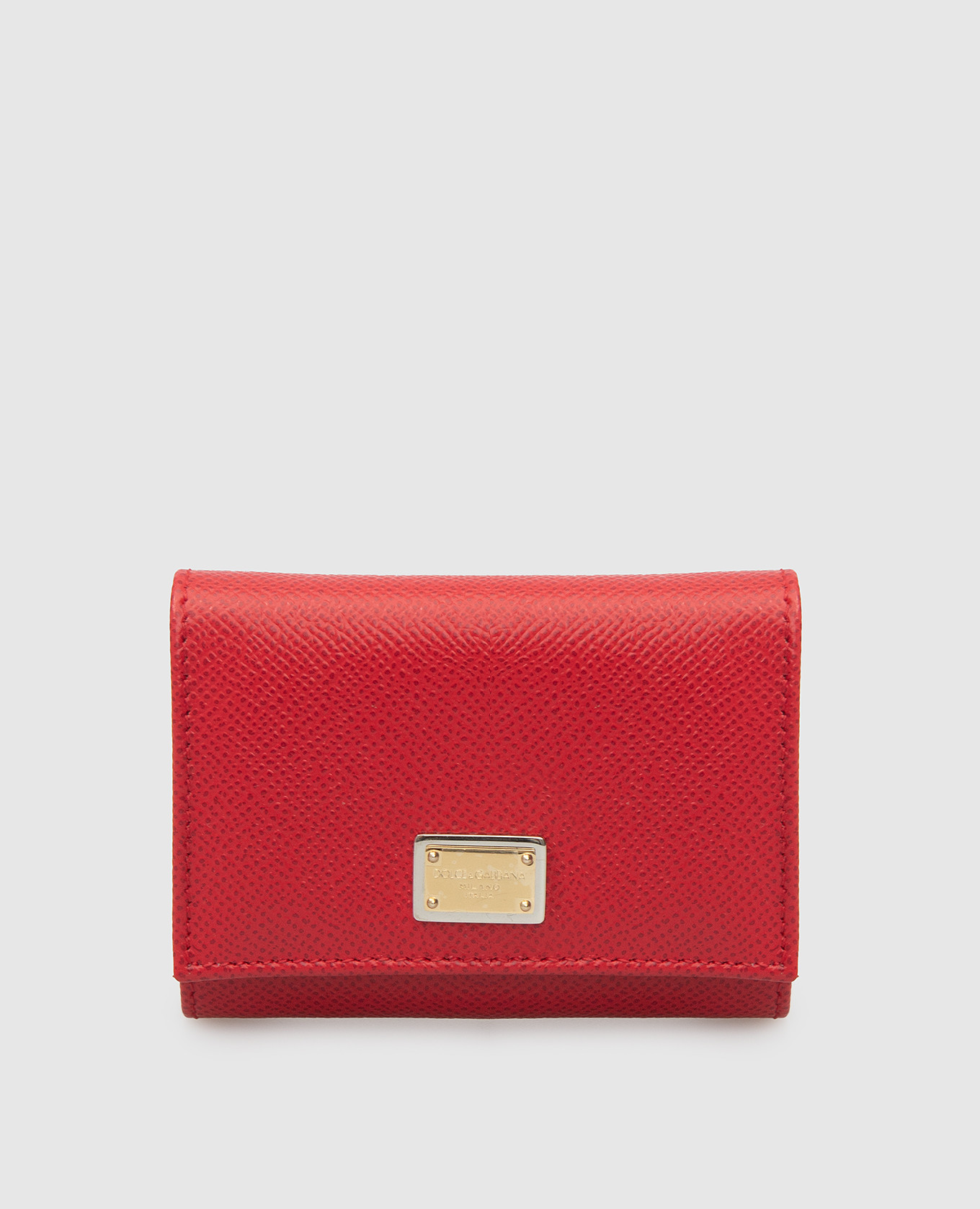Червоний шкіряний гаманець з логотипом