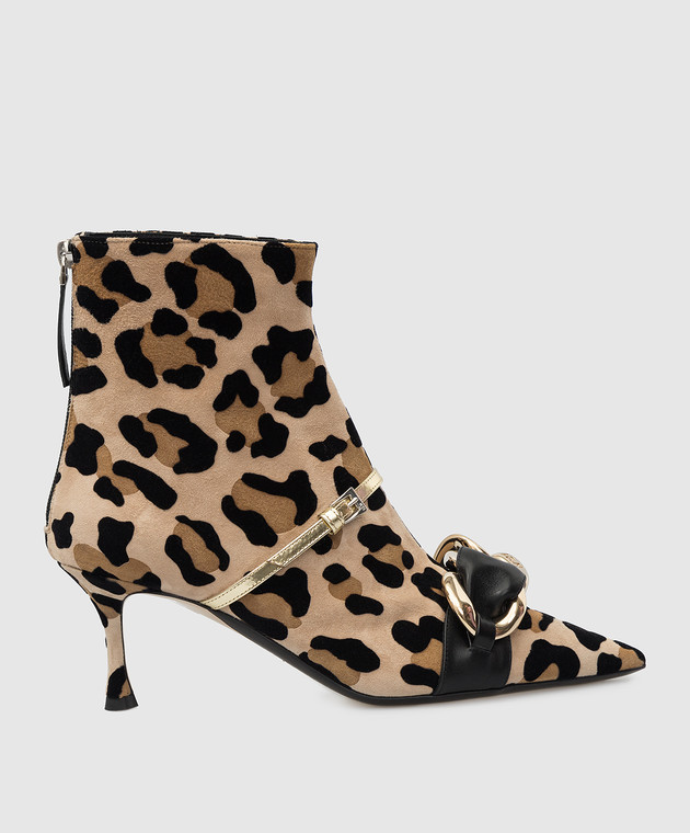 N21 Suede ankle boots in leopard print 21ICPXNV12033