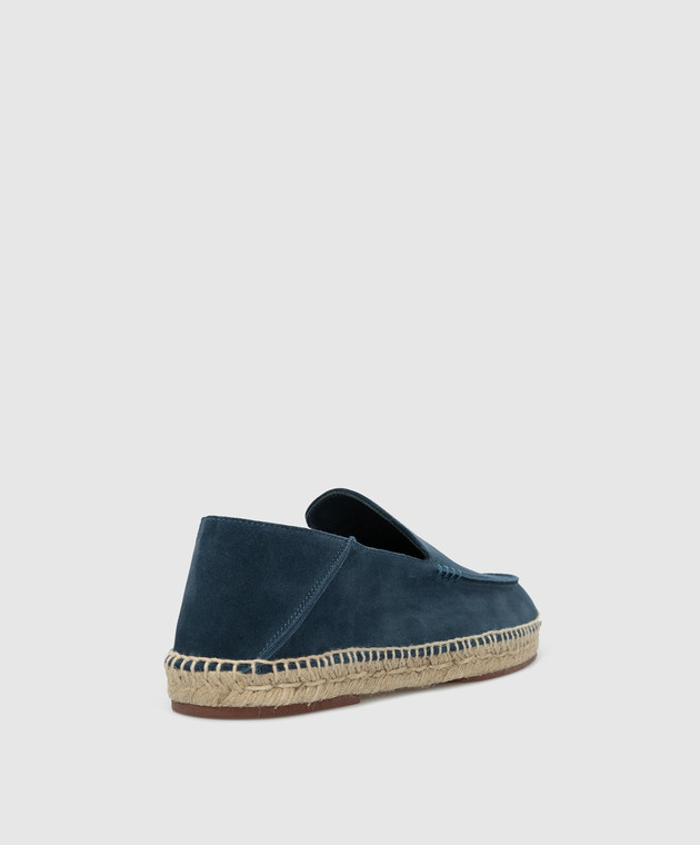 Loro Piana Сині замшеві еспадрільі FAG1670 зображення 4