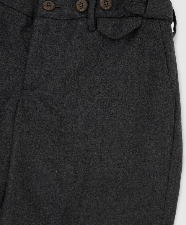 Stefano Ricci Children's dark gray wool trousers Y1T090T000W610 image 3