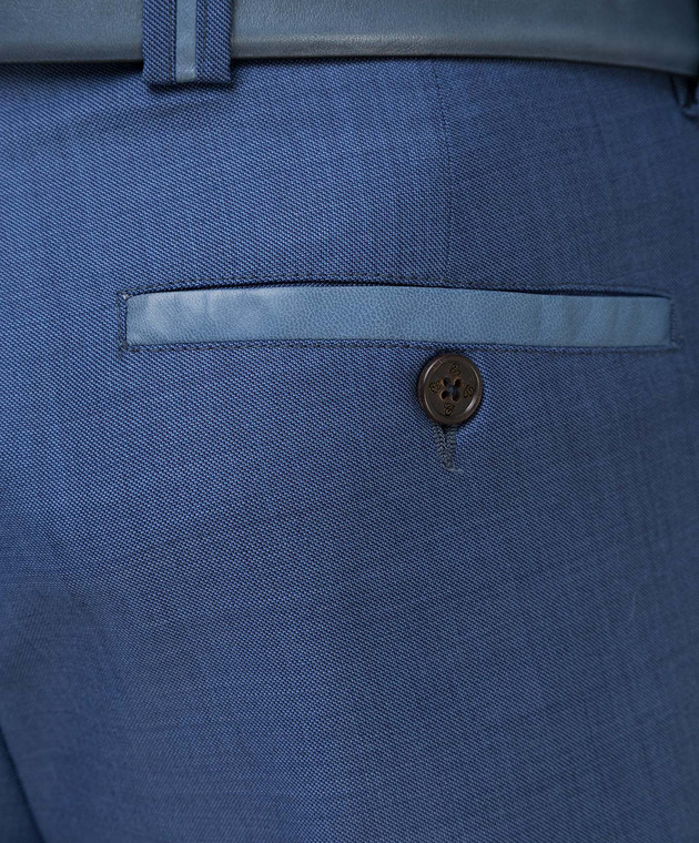Castello d'Oro Синие брюки из шерсти 33022P изображение 5