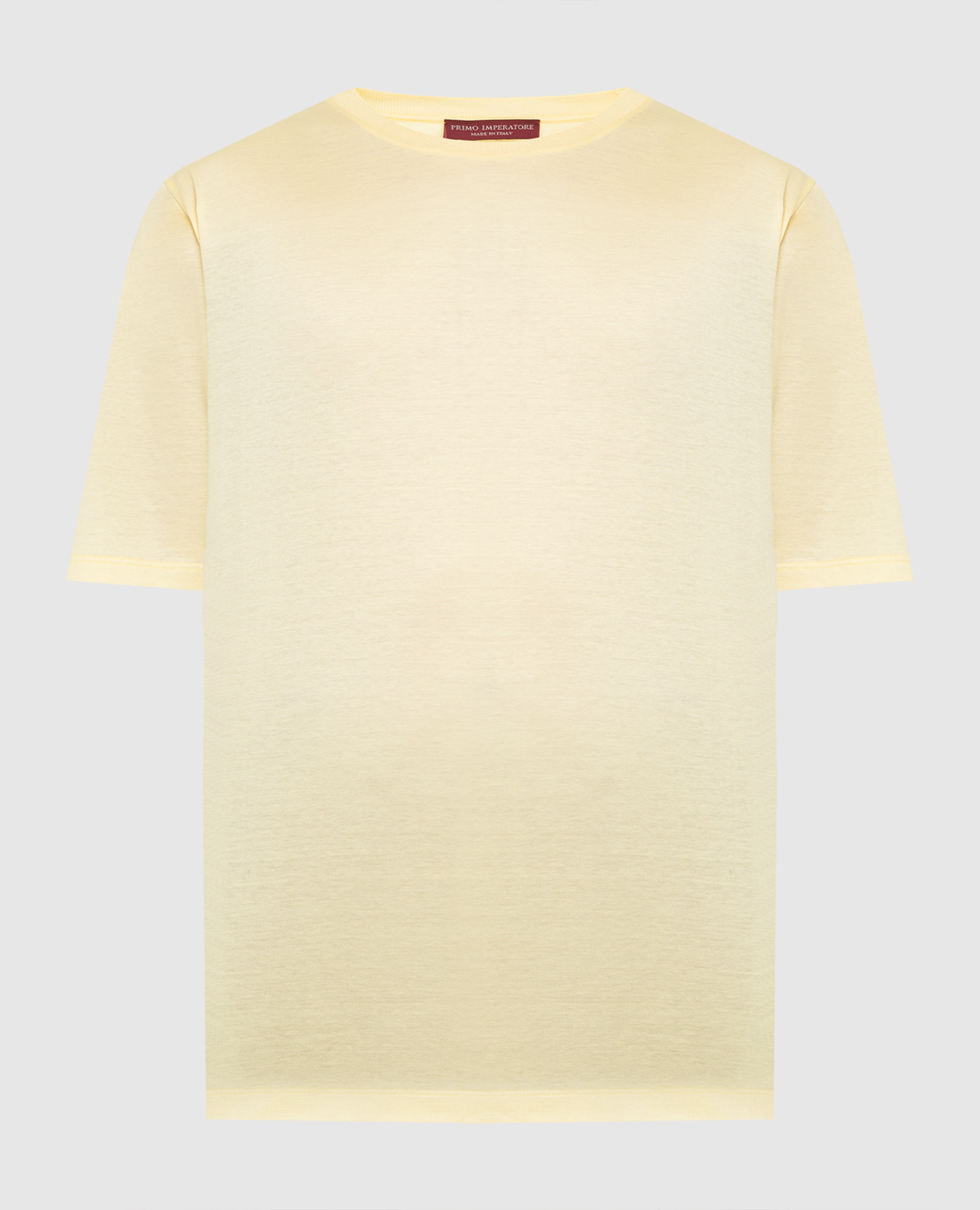 

Желтая футболка с вышивкой эмблемы логотипа Primo Imperatore, Желтый, Футболки