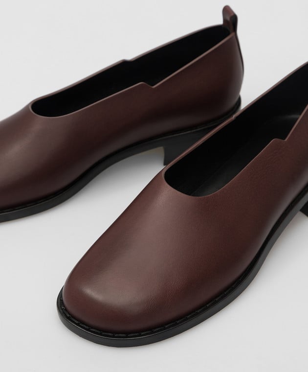 The Row Темно-коричневі шкіряні туфлі Monceau F1214RC222 зображення 5