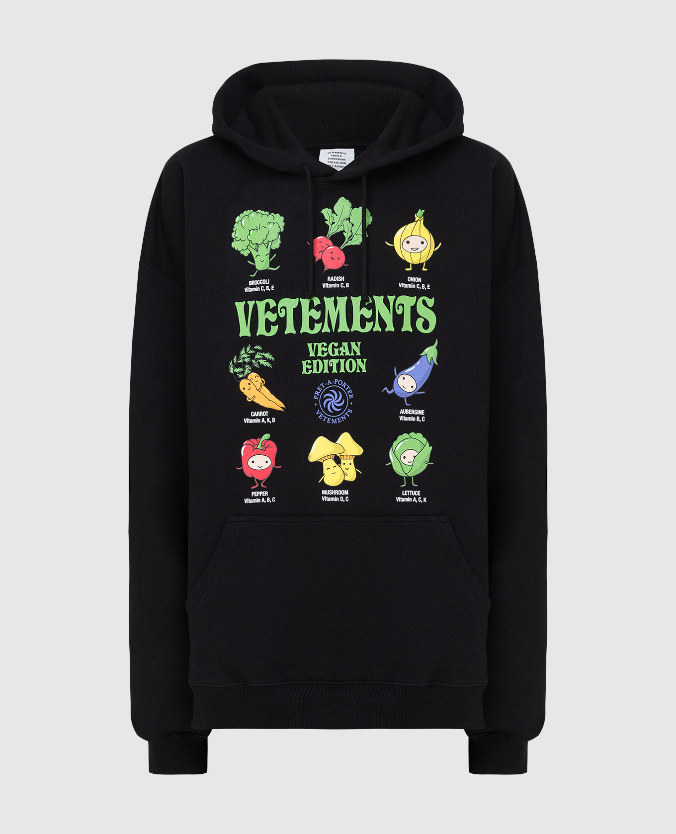 

Худи с принтом 'Vegan edition' Vetements, Черный, Худи и свитшоты