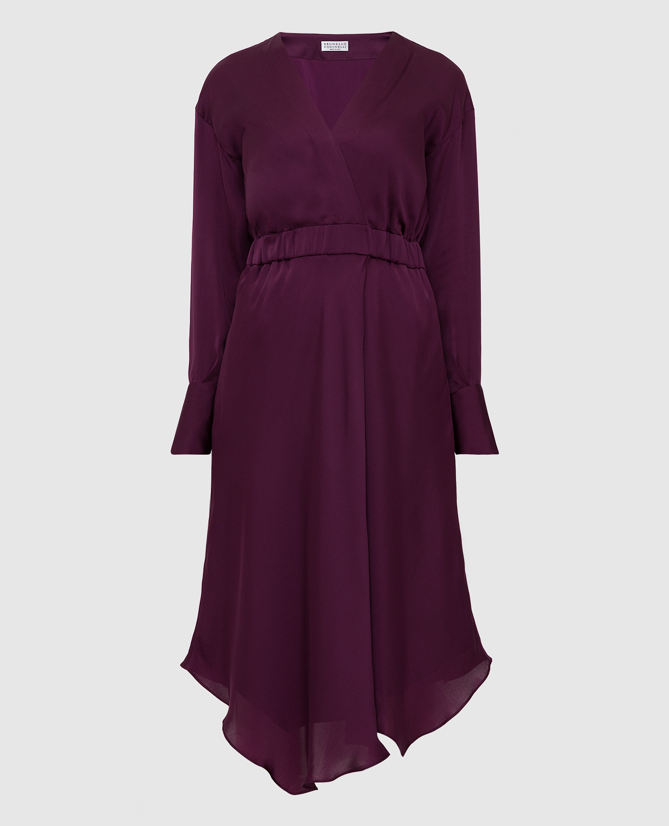 

Фиолетовое платье из шелка Brunello Cucinelli, Фиолетовый, Платья Миди