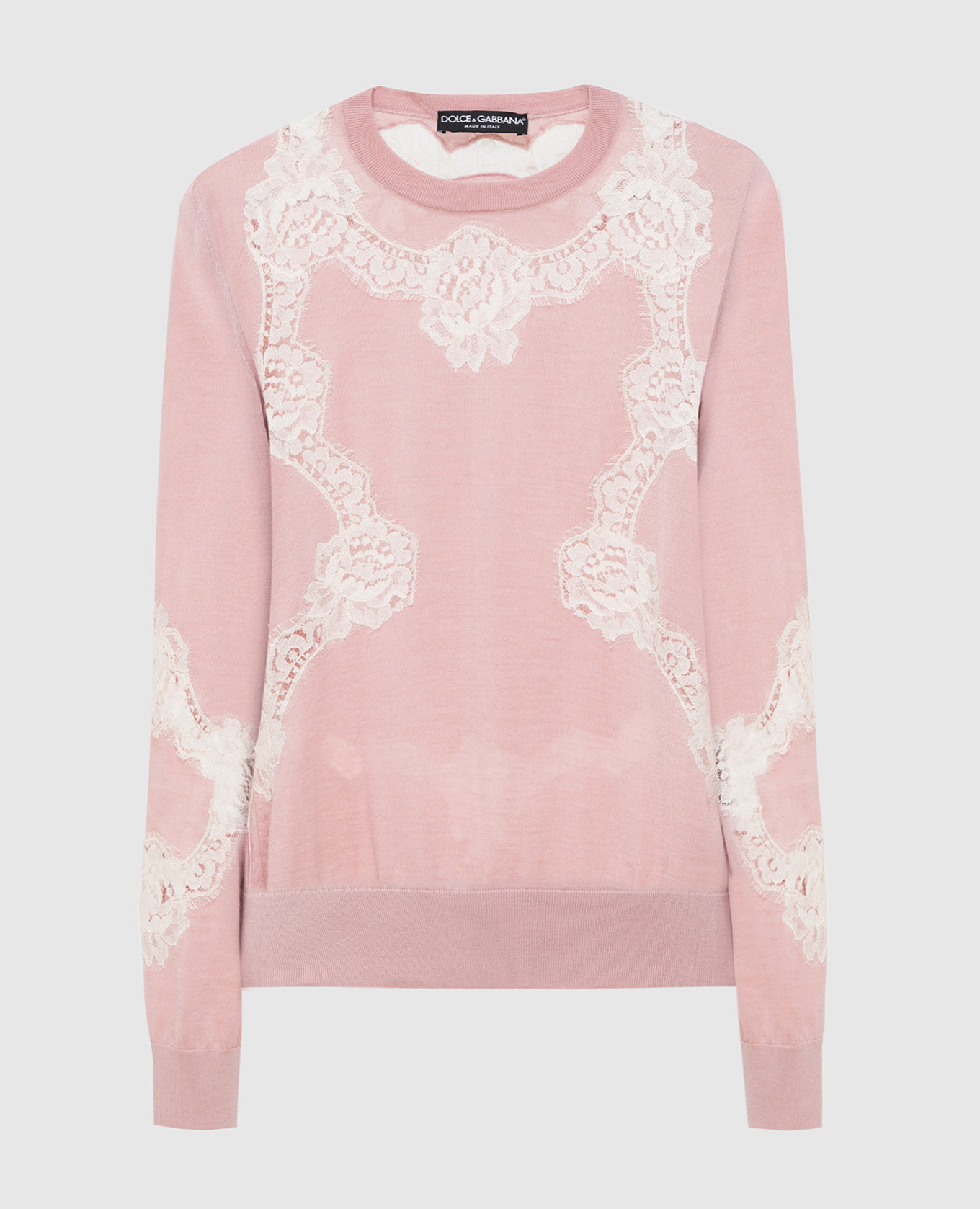 

Розовый джемпер с кружевом, Свитера